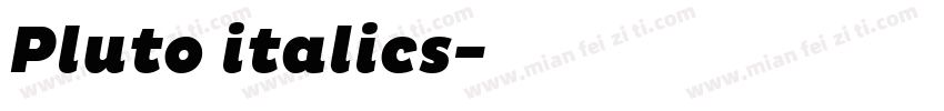 Pluto italics字体转换